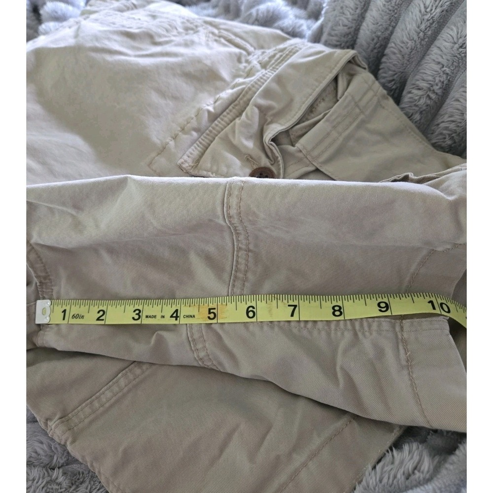 American Eagle Outfitters Cargo Shorts Mens 32 Beige Flex Canvas 10 Inseam - Picture 11 of 11